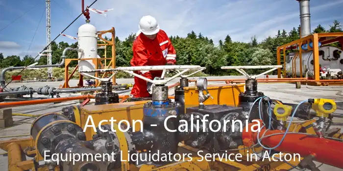 Acton - California Equipment Liquidators Service in Acton