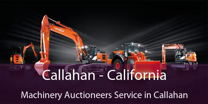 Callahan - California Machinery Auctioneers Service in Callahan