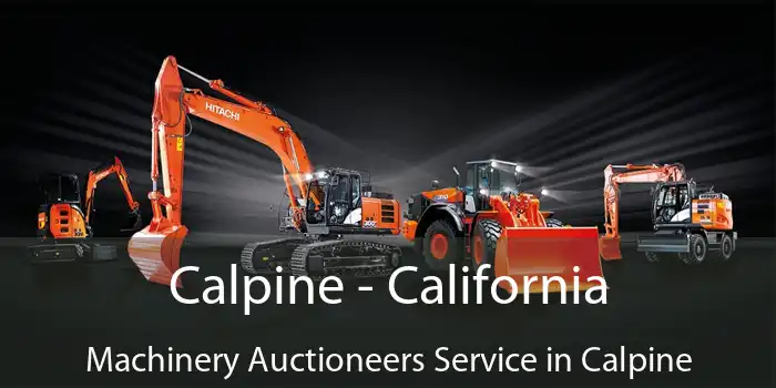 Calpine - California Machinery Auctioneers Service in Calpine