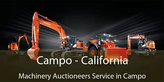 Campo - California Machinery Auctioneers Service in Campo