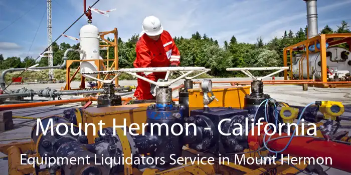 Mount Hermon - California Equipment Liquidators Service in Mount Hermon