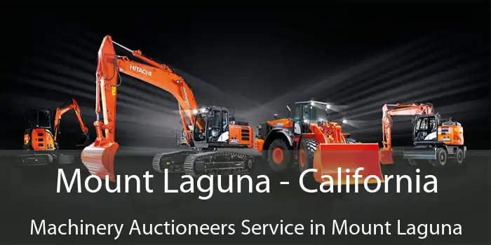 Mount Laguna - California Machinery Auctioneers Service in Mount Laguna