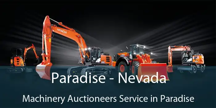 Paradise - Nevada Machinery Auctioneers Service in Paradise