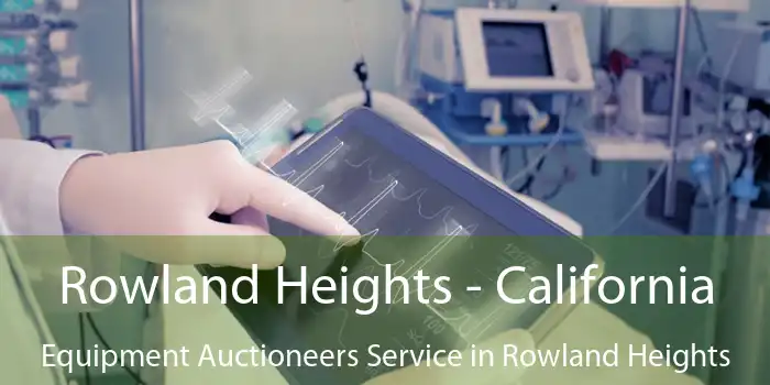 Rowland Heights - California Equipment Auctioneers Service in Rowland Heights